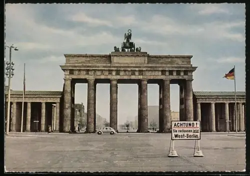 AK Berlin, Sektorengrenze am Brandenburger Tor
