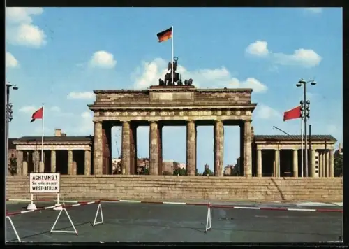 AK Berlin, Mauer am Brandenburger Tor