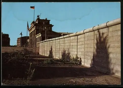 AK Berlin, Mauer am Brandenburger Tor