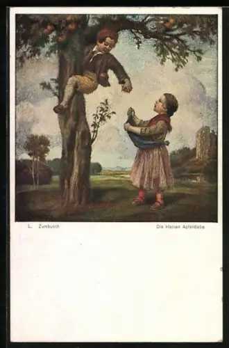 Künstler-AK Ludwig von Zumbusch: Die kleinen Apfeldiebe