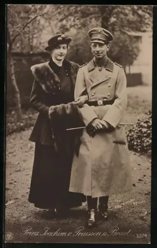 AK Prinz Joachim von Preussen mit Gemahlin