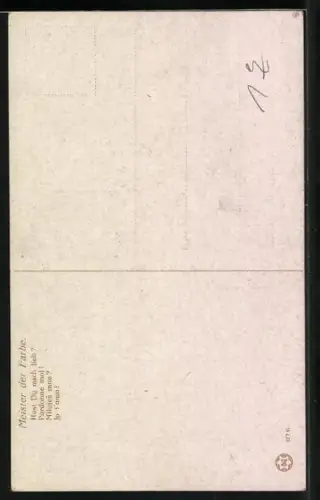 AK Hast du mich lieb?, Liebespaar im Park