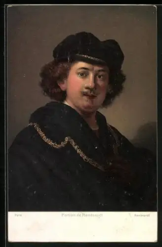 Künstler-AK Stengel & Co. Nr.29907: Portrait de Rembrandt von Rembrandt