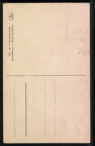 AK Schreibtisch und Körbe voller Briefe, Neujahrsgruss