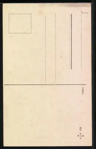 AK Mann mit Geweih und Kind auf dem Arm, frauenfeindlicher Humor