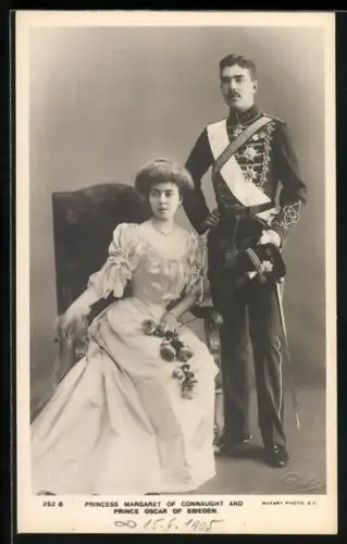 AK Princess Margaret of Connaught and Prince Oscar of Sweden