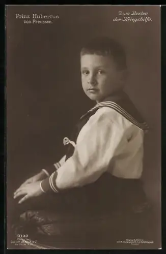 AK Prinz Hubertus von Preussen, Portrait als Junge im Matrosenanzug
