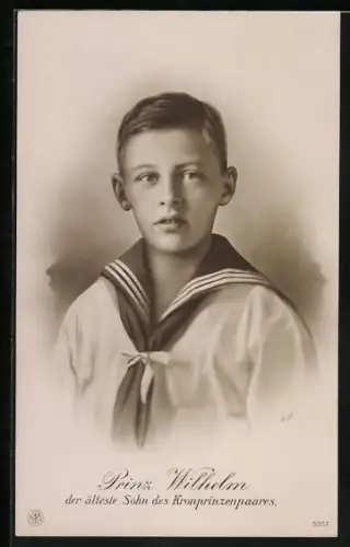 AK Prinz Wilhelm, der älteste Sohn des Kronprinzenpaares, Portrait