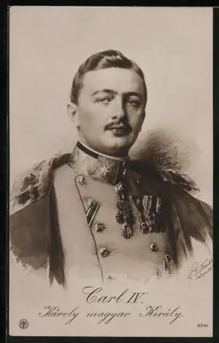 AK Erzherzog Thonfolger Karl Franz Josef, Portrait in Uniform mit Orden