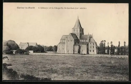 AK Cerisy-la-Forêt, L`Abbaye et la Chapelle St-Gerbot