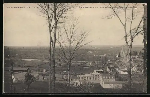 AK Avranches /Normandie, Vue sur la Campagne d`Avranches