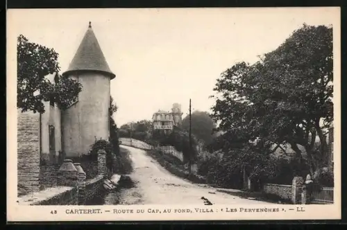AK Carteret, Route du Cap, auf fond, Villa: Les Pervenches