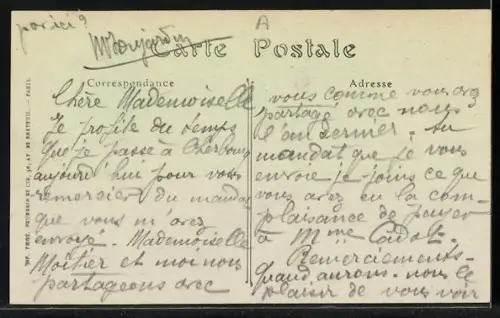 AK Cherbourg, Vue générale prise du Fort au Roule