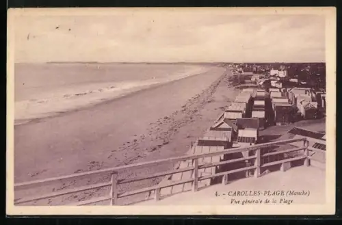 AK Carolles-Plage /Manche, Vue générale de la Plage