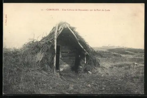 AK Carolles, Une Cabane de Douaniers sur le Port du Lude