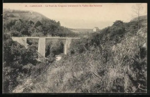 AK Carolles, Le Pont du Crapeurx traversant la Vallée des Peintres