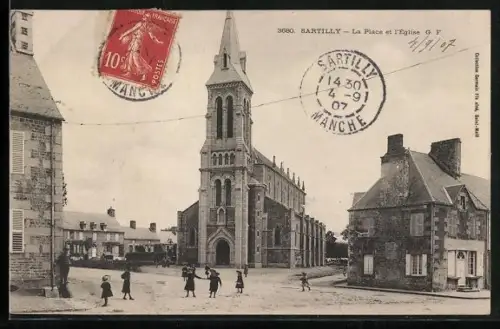 AK Sartilly, La Place et l`Église
