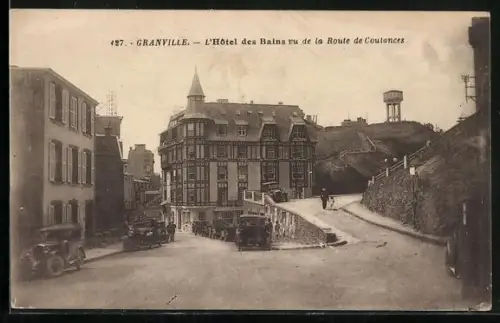 AK Granville, L`Hôtel des Bains vu de la Route de Coutances