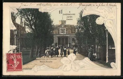 AK Cherbourg, Jardin Casino et rendez-vous des touristes Maison Roualle