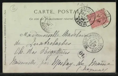 AK Carolles, Vue de la Grande Rue et des maisons en pierre