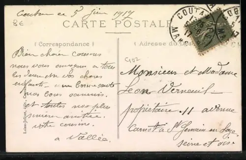 AK Monthuchon, L`Église et le cimetière environnant