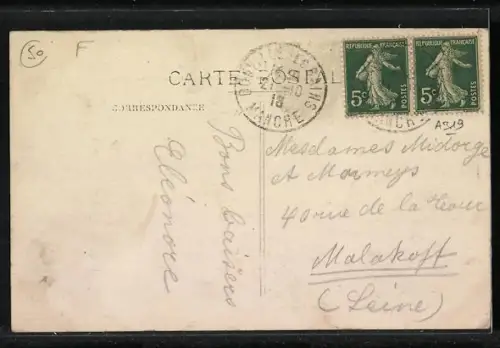 AK Donville-les-Bains, La Route de Coutances, Halte Granvillaise