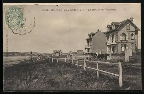 AK Barneville-sur-Mer, Le Boulevard Maritime
