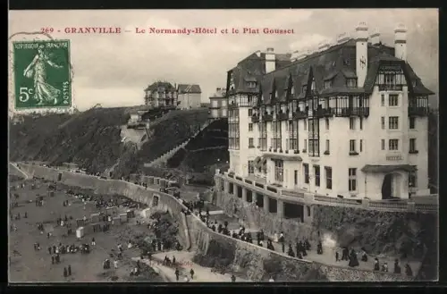 AK Granville, Le Normandy-Hôtel et le Plat Gousset