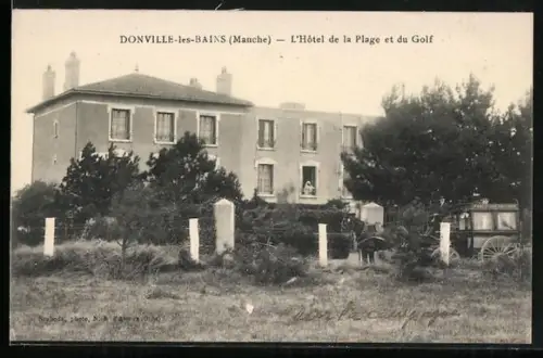 AK Donville-les-Bains /Manche, L`Hôtel de la Plage et du Golf