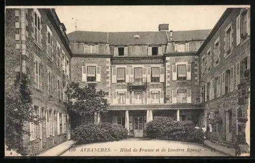 AK Avranches, Hôtel de France et de Londres Réunis