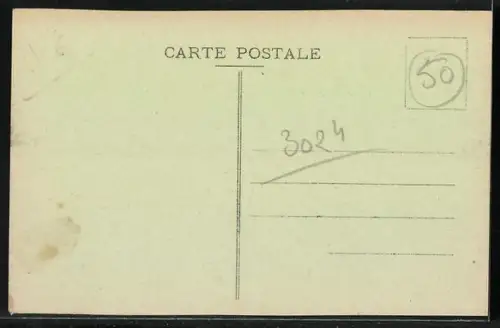 AK Anneville-en-Saire /Manche, Le Village et l`Église, vue des bords de la Saire