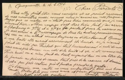 AK Querqueville, La Caserne du Polygone, Entrée principale