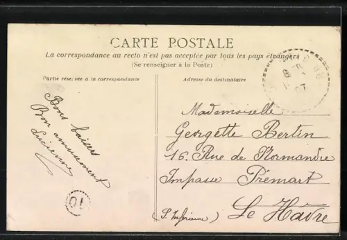 AK Étables, Pointe Victoria et plage avec promeneurs en Bretagne