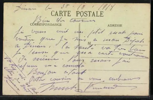 AK Dinan, Vue panoramique du viaduc et de la Rance sous la neige