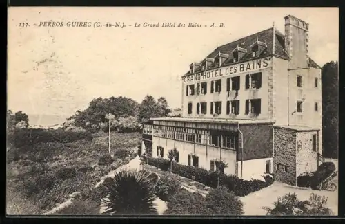 AK Perros-Guirec /C.-du-N., Le Grand Hôtel des Bains