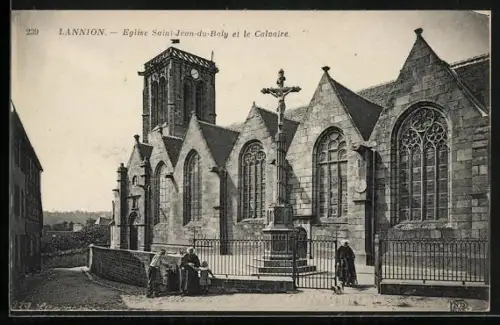 AK Lannion, Église Saint-Jean-du-Baly et le Calvaire