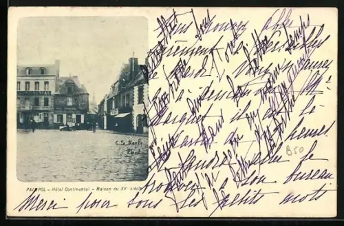 AK Paimpol, Hôtel Continental, Maison du XVe siècle