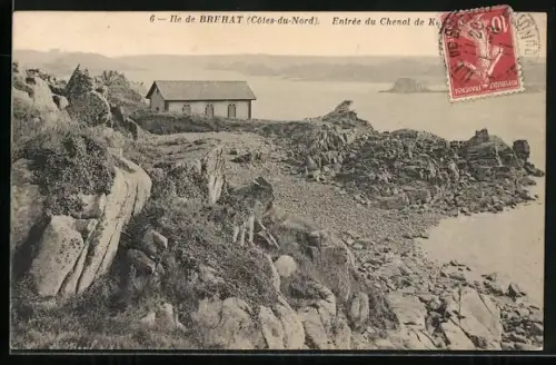 AK Île de Bréhat /Côtes-du-Nord, Entrée du Chenal de K.