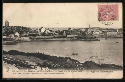AK Île de Bréhat /Côtes-du-Nord, Port de la Corderie, Village de Kéranoux