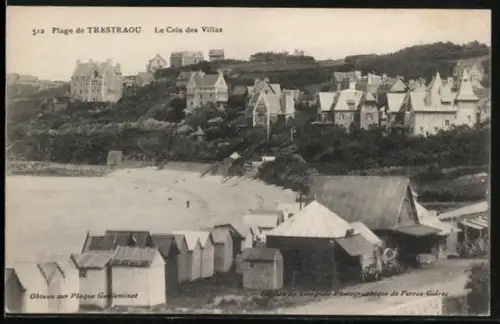 AK Plage de Trestraou, Le Coin des Villas et cabines de plage
