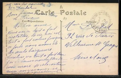 AK Saint-Efflam /Côtes-du-Nord, Vue générale de la plage prise du Grand Rocher