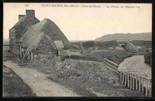 AK Saint-Michel-en-Grève /Côtes-du-Nord, La Ferme de Pont-ar-Var