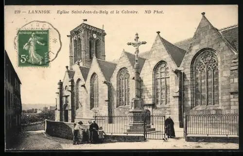 AK Lannion, Église Saint-Jean-du-Baly et le Calvaire