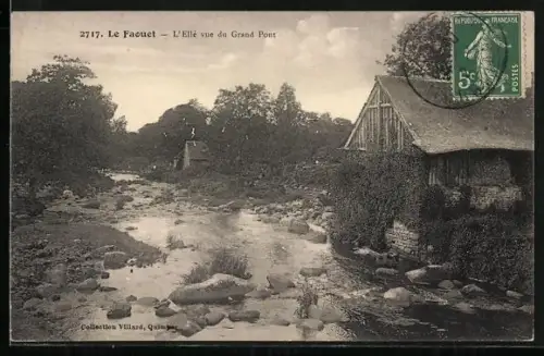 AK Le Faouët, L`Ellé vue du Grand Pont