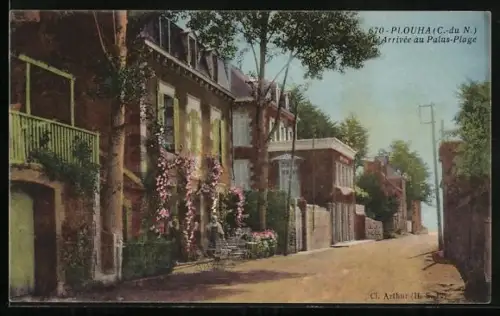 AK Plouha /C.-du-N., Arrivée au Palais-Plage