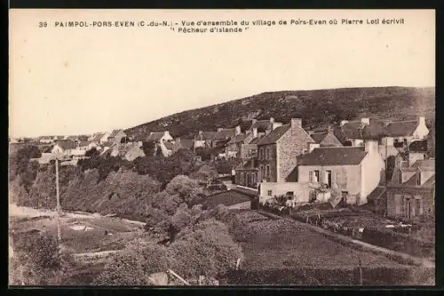 AK Paimpol-Pors-Even /C.-du-N., Vue d`ensemble du village de Pors-Even où Pierre Loti écrivit Pêcheur d`Islande