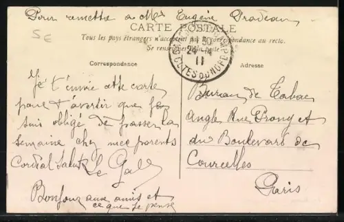 AK Plouisy, Chapelle Saint-Antoine entourée d`arbres majestueux