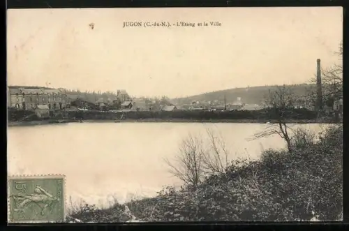 AK Jugon /C.-du-N., L`Étang et la Ville