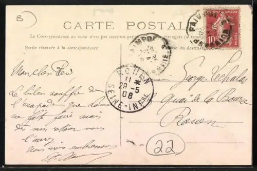 AK Bréhat /C.-d.-N., Roc Guernance avec vue sur la mer et les îles environnantes