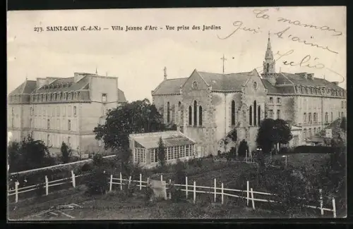 AK Saint-Quay /C.-d.-N., Villa Jeanne d`Arc, Vue prise des Jardins